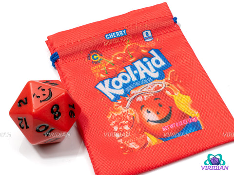 Kool-Aid Man D20 | (1) 36mm Oversized Red D20 w Cherry-Themed Drawstring Bag | USAopoly