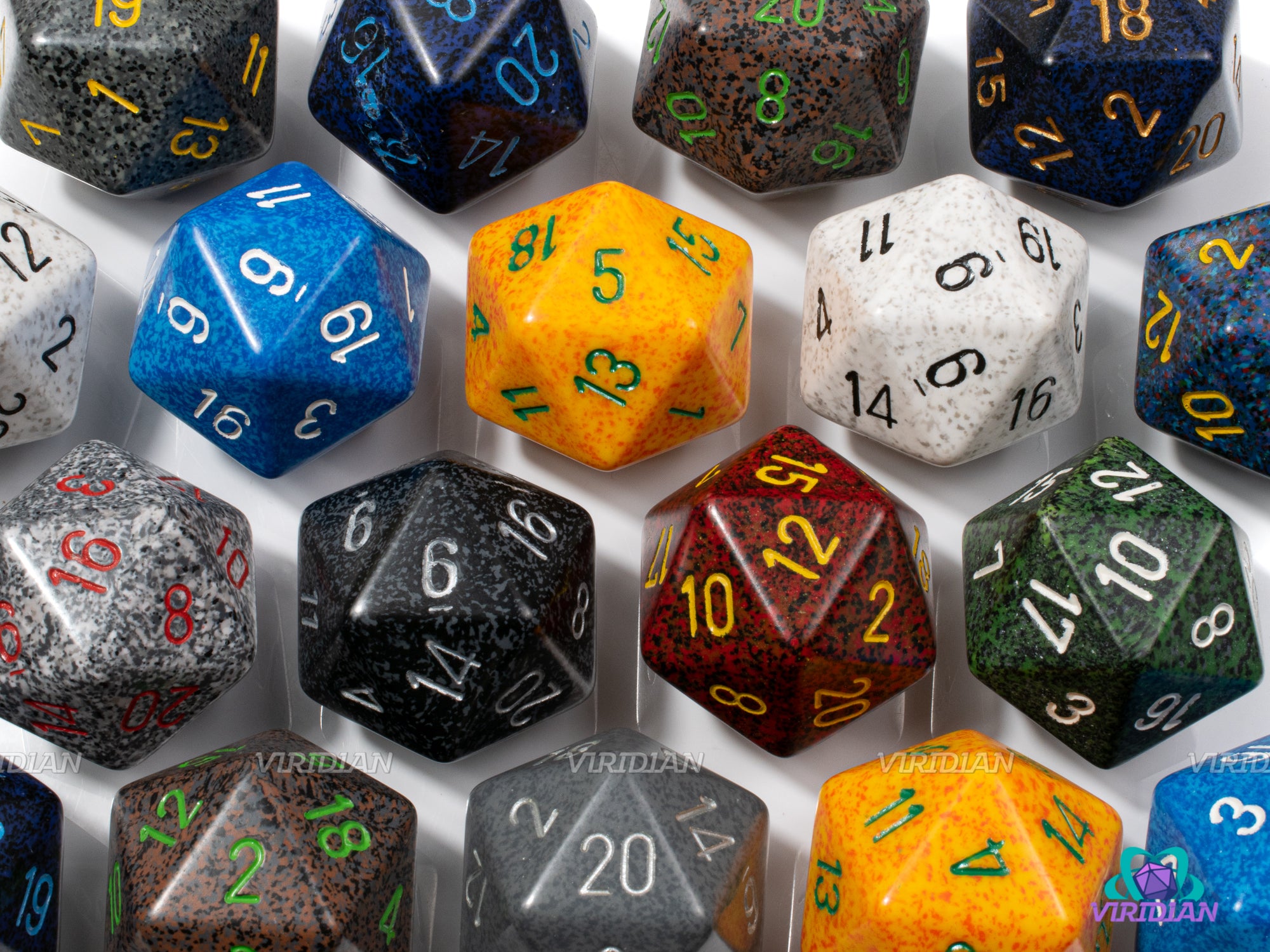 Large Speckled D20 (B-Grade) | (1) 34mm Oversized Factory Seconds D20 Color Varies | Chessex