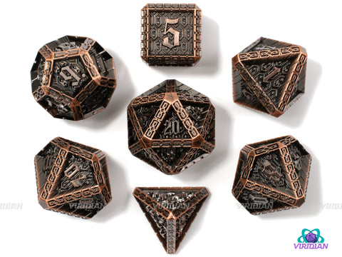 King's Watch | Copper Royal Guard Style | Metal Dice Set (7)