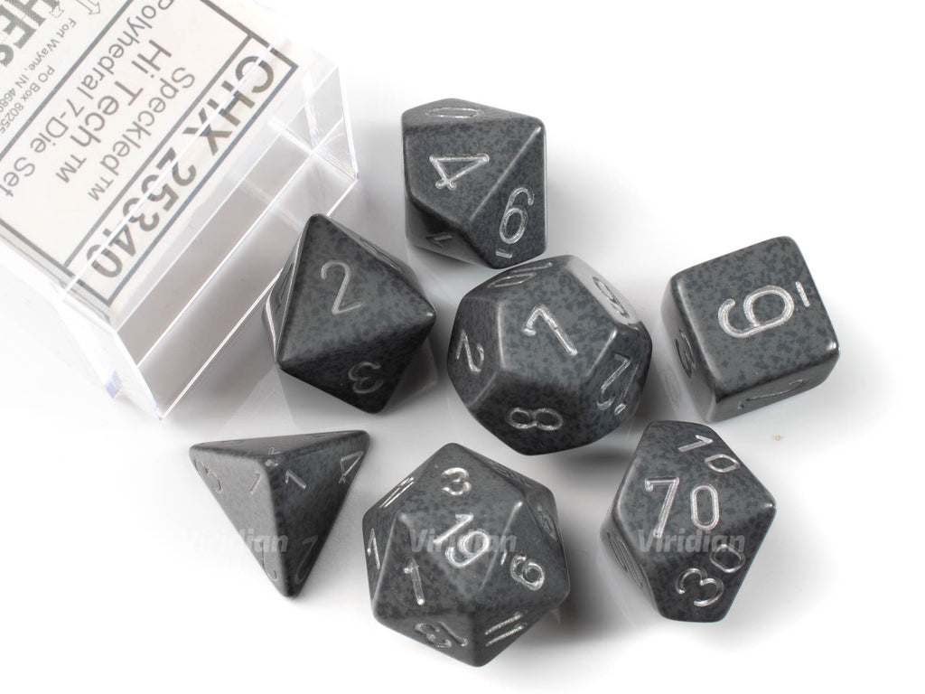 Speckled Hi-Tech | Silver & Gray | Chessex Dice Set (7)