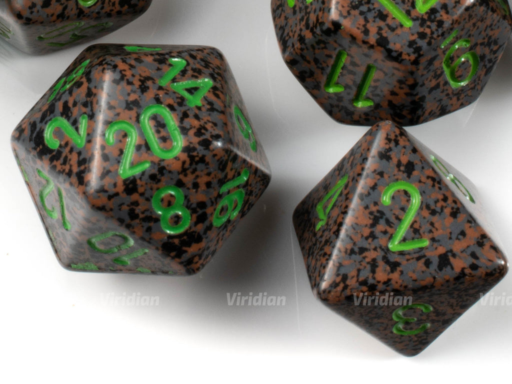 Speckled Earth | Gray & Green | Chessex Dice Set (7)