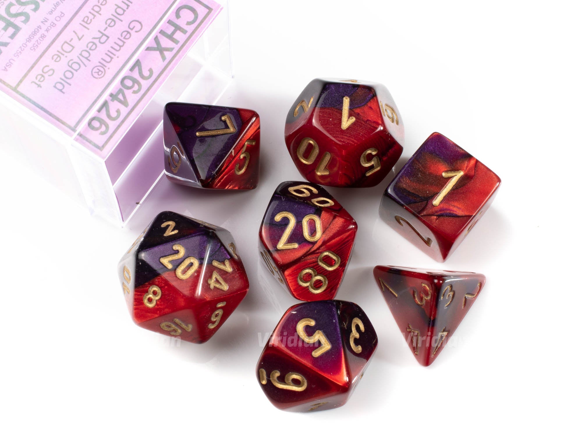 Gemini Purple & Red | Chessex Dice Set (7)